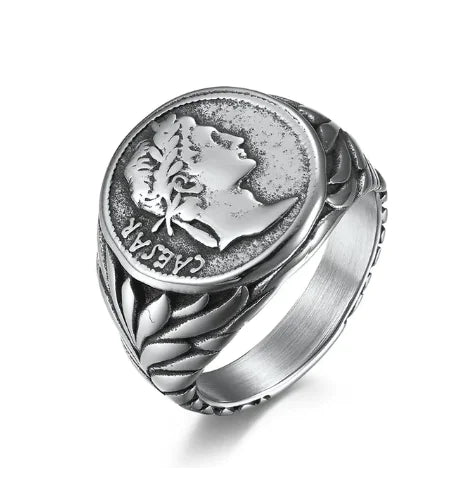 Roman Caesar Head Ring